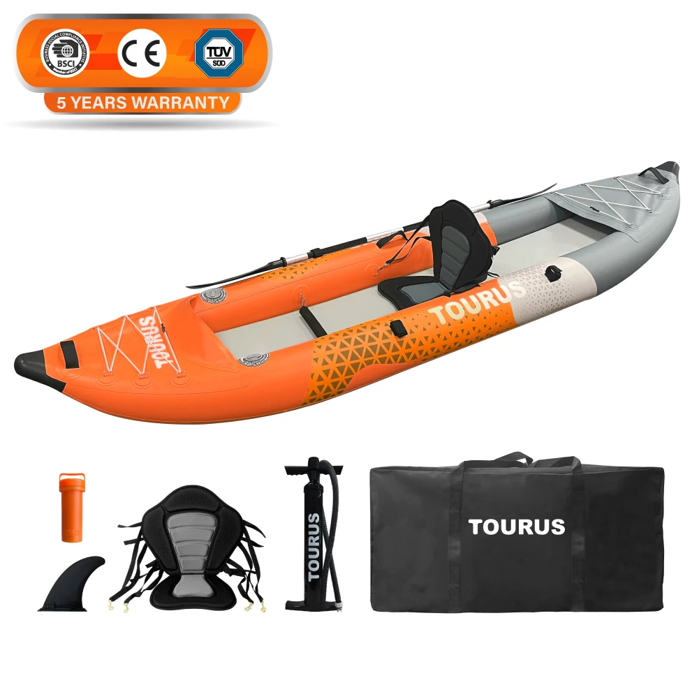 1 Person Drop Stitch Foldable Canoe Boat Whitewater Sea Inflatable Kayak
