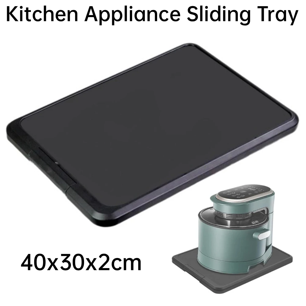 Plastic Sliding Tray With Wheels For Coffee Machines Rolling Tray Kitchen Appliance Countertop Moving Slider Coffee Tray