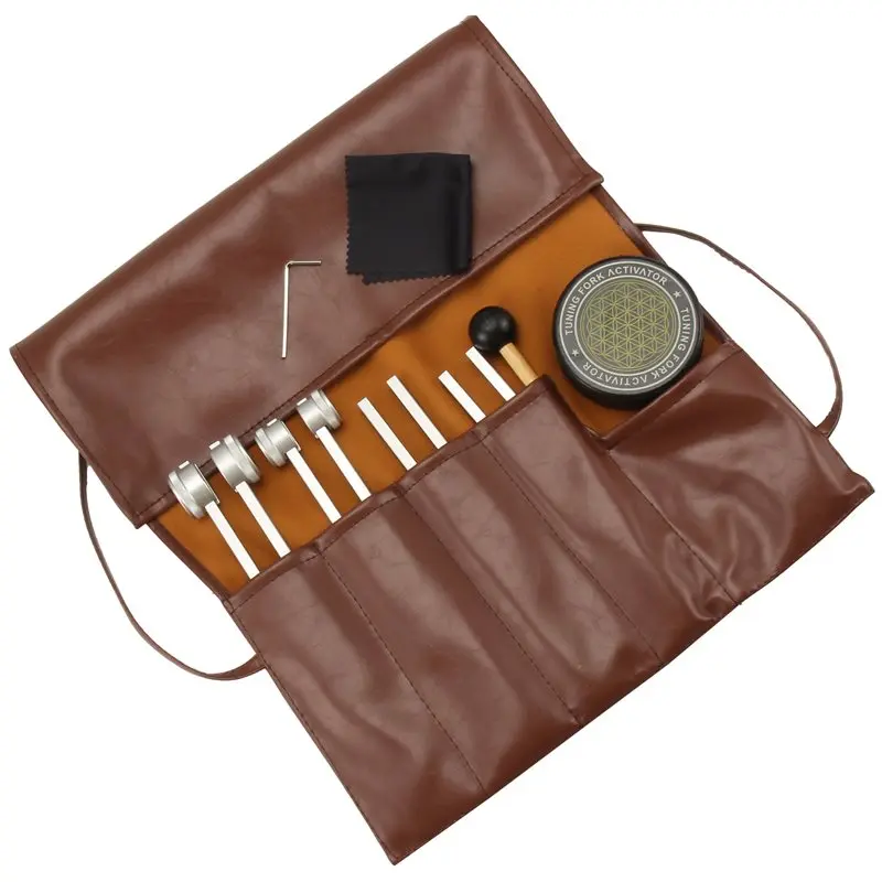 A51Q-para curación, juego de diapasón de terapia de sonido 128Hz 256Hz 512Hz 432Hz con activador para el cuerpo