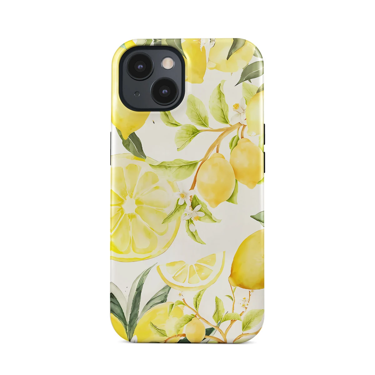 

Lemons Citrus Fruit Watercolor Case for IPHONE 16ProMax 15 14 13 12 11 PRO Plus Acrylic TPU Two in One Magnetic Phone Cases
