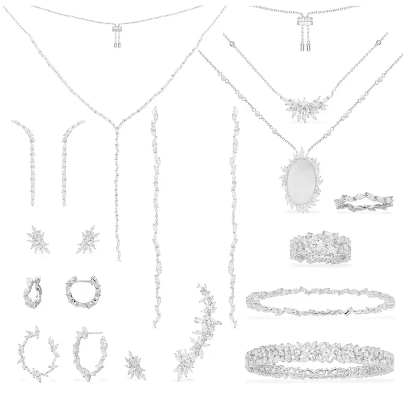 

Eomm S925 стерлингового серебра нерегулярный блеск кольцо серьги браслет ожерелье женская мода очаровательные классические вечерние ювелирные изделия подарок