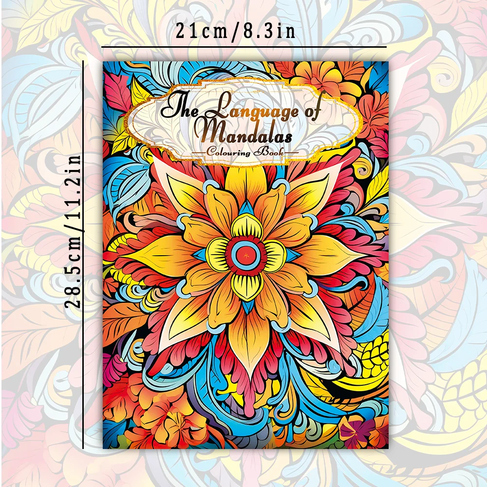 1pc, Mandala Coloring Book, Teenagers Coloring Book, 30 Different Patterns, 100gsm Thick Paper, Stress Relief, Birthday Gift