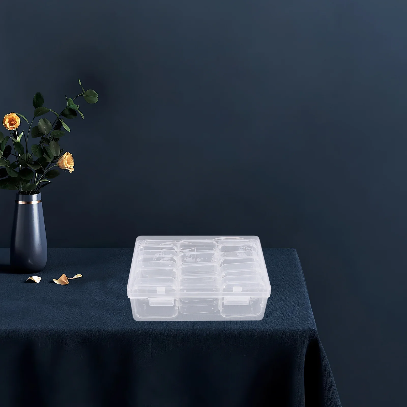 12 قطعة صندوق منظم الخرز الصغير حاويات تخزين المجوهرات البلاستيكية الشفافة صندوق معالجة حرفي متعدد الأغراض للأجزاء الصغيرة