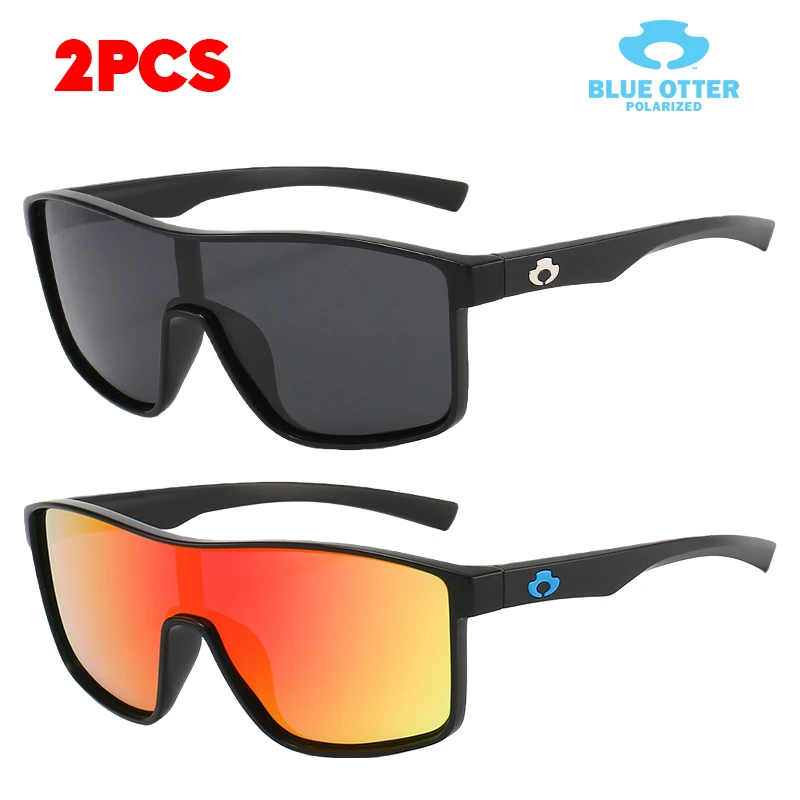 

BLUE OTTER Polarized Sunglasses for Men Shades Lightweight UV400 Protection Eyewear Square Outdoor Traving Driving Sun Glasses