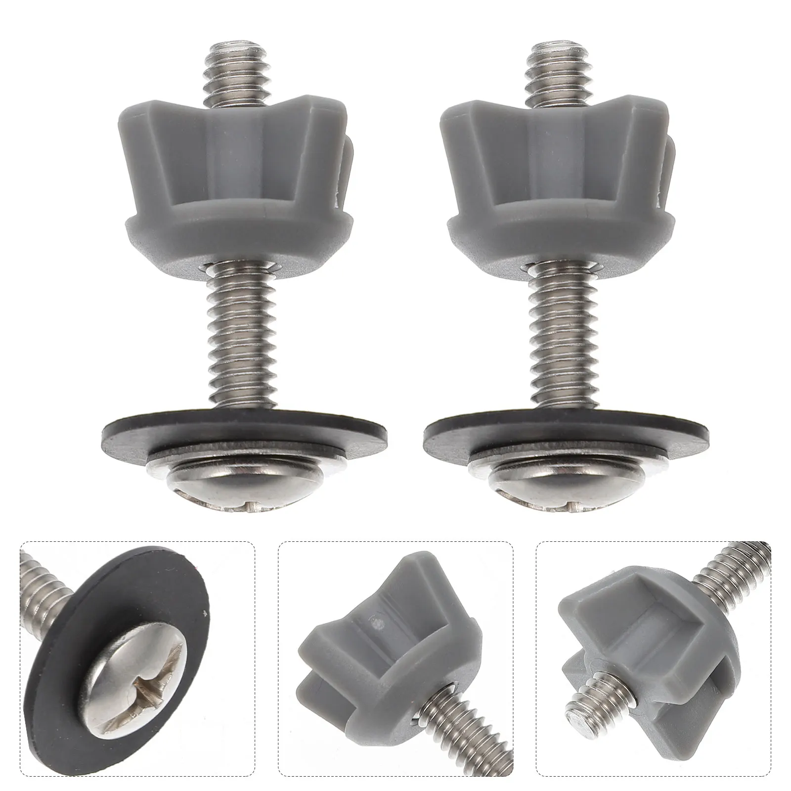 

2 pcs Universal Replacement Fixings Sturdy Abs Iron Mounting Bolts Durable Toilet Seat Fittings For Most Toilets Bathroom Toilet