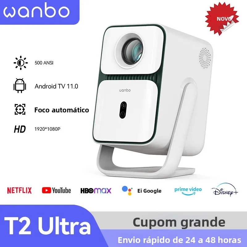 Projetor Wanbo T2 Ultra 1080P Android 11.0 500 Ansi