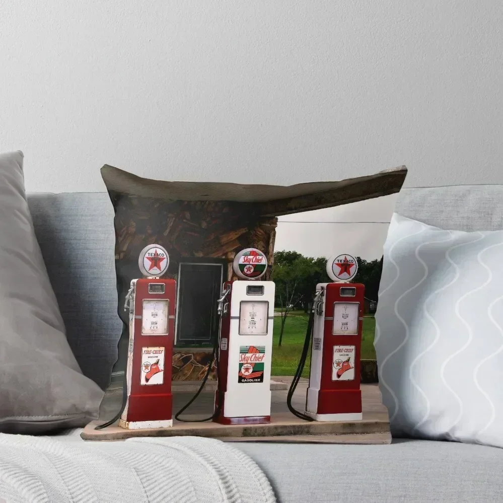 Texaco Gas Pumps Throw Pillow Pillow Cases Decorative pillowcase pillow