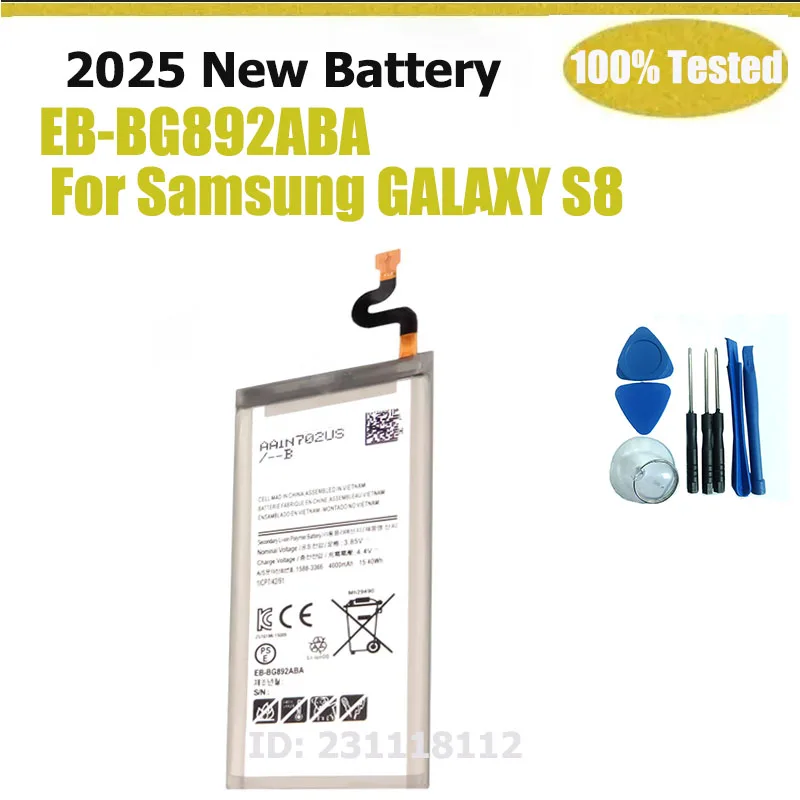 EB-BG892ABA Battery For Samsung Galaxy S8 Active SM-G8920 G892L G892 G892V  G892F G892A SM-G892L Replacement