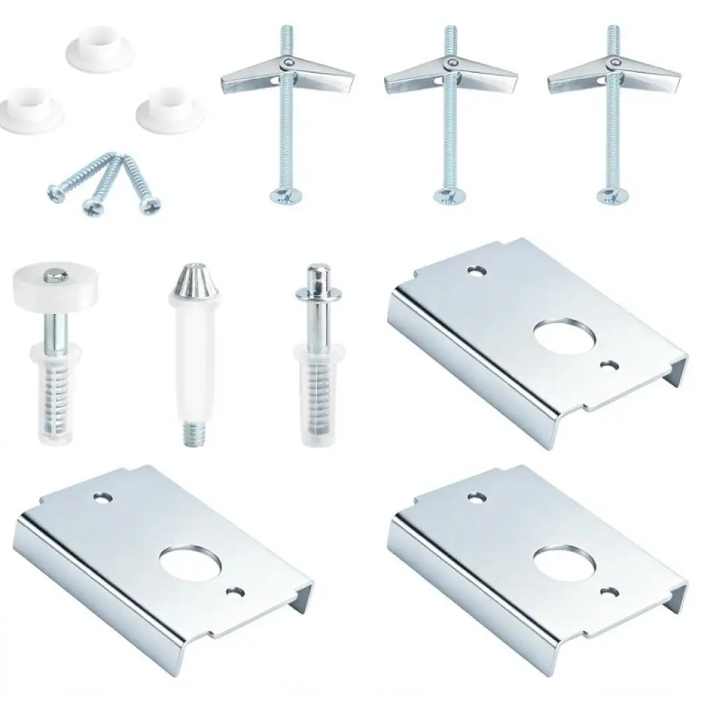 Bi Fold Closet Door Repair Hardware Kit Carbon Steel Reinforcement Brackets Pivot Pin Guide Roller Fix System