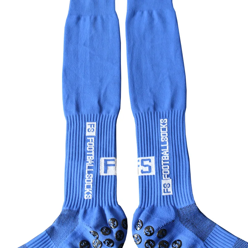 FS Long Football Socks and knee Sports Round Silicone Anti Slip Grip Soccer Socks Calcetas Antideslizantes De Futbol