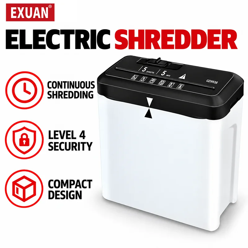 Trituradora pequeña de 7 litros, modelo de sobremesa, eléctrica, de tamaño mediano, ideal para uso comercial y doméstico, portátil, para oficinas.