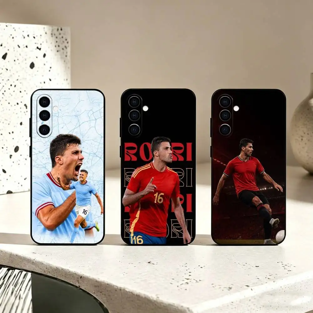 

Football Star R-Rodri Rodrigo Phone Case For Samsung Galaxy A73,A72,A71,A70,A53,A52,A51,Soft Silicone Black Cover