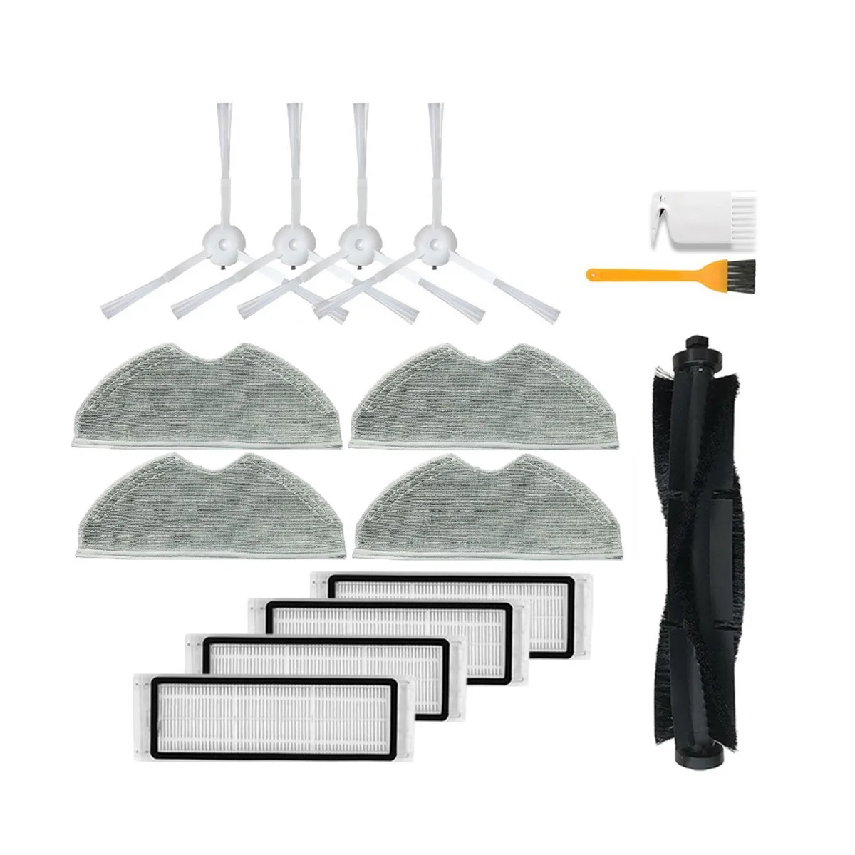 Replacement Kit Accessories for 360 S7 S5 Sweeper Roll Brush Side Brush Filter Mop Kit