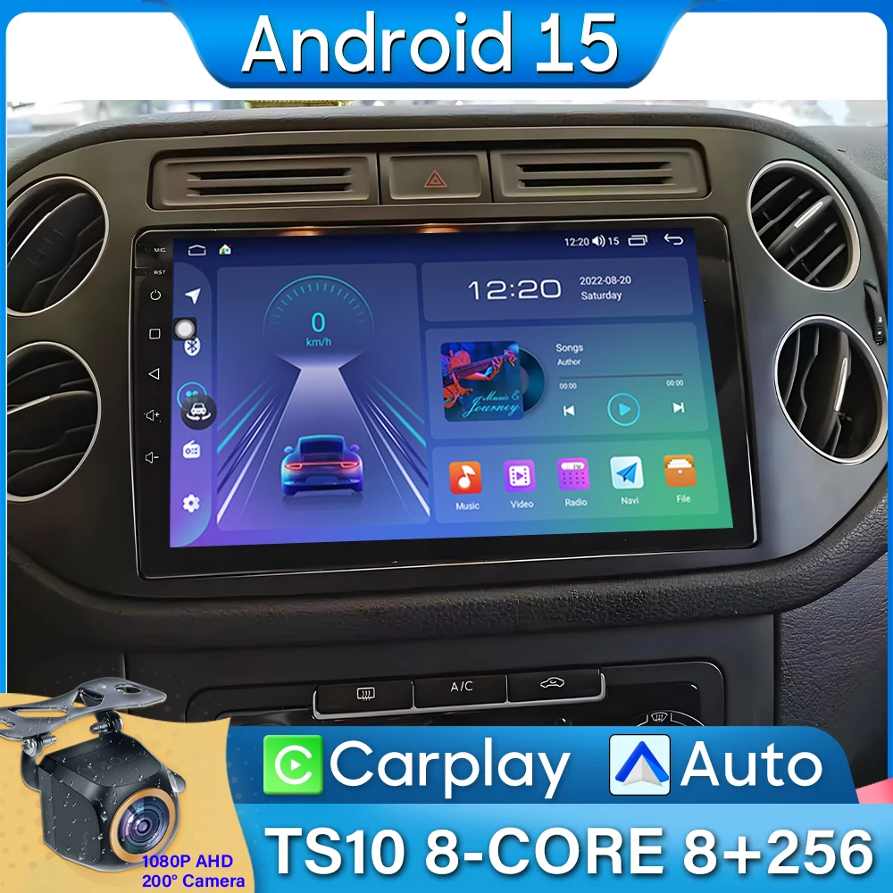 

Car Radio Android 13 Carplay For VOLKSWAGEN VW GOLF 5 PLUS TIGUAN 2007-2016 Navigation GPS Android Auto Stereo No 2din 5G Wifi