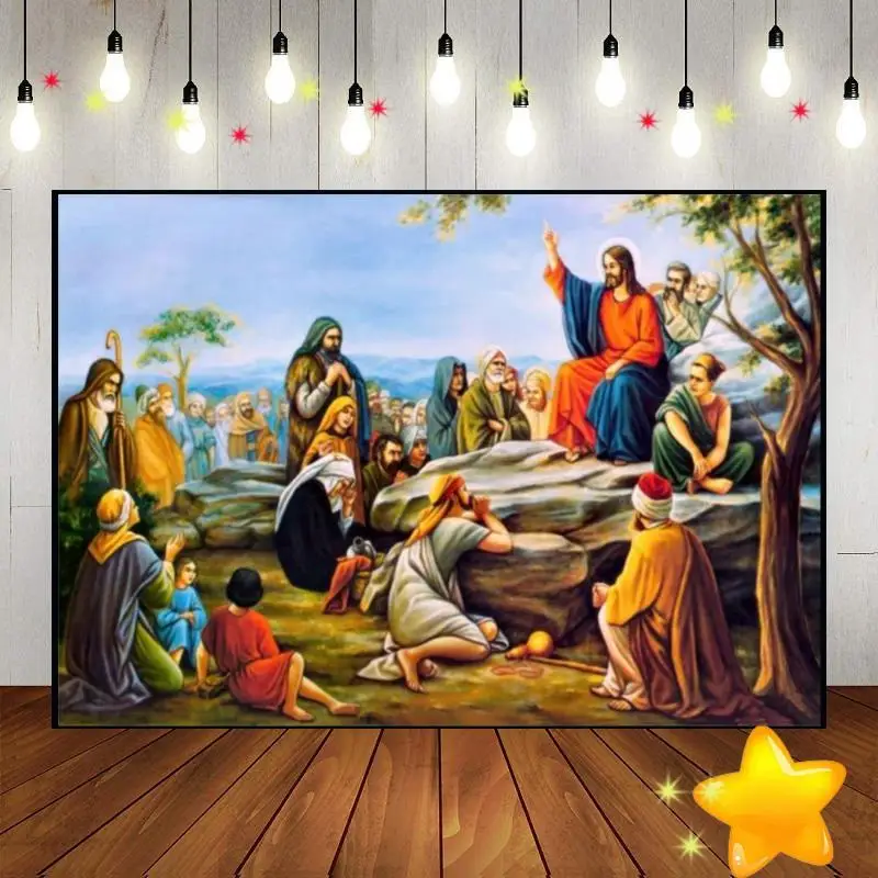 God Jesus Coming Background Birthday Decoration Renaiss Photography Backdrops Party Baby Shower Photo Custom Backdrop Studio