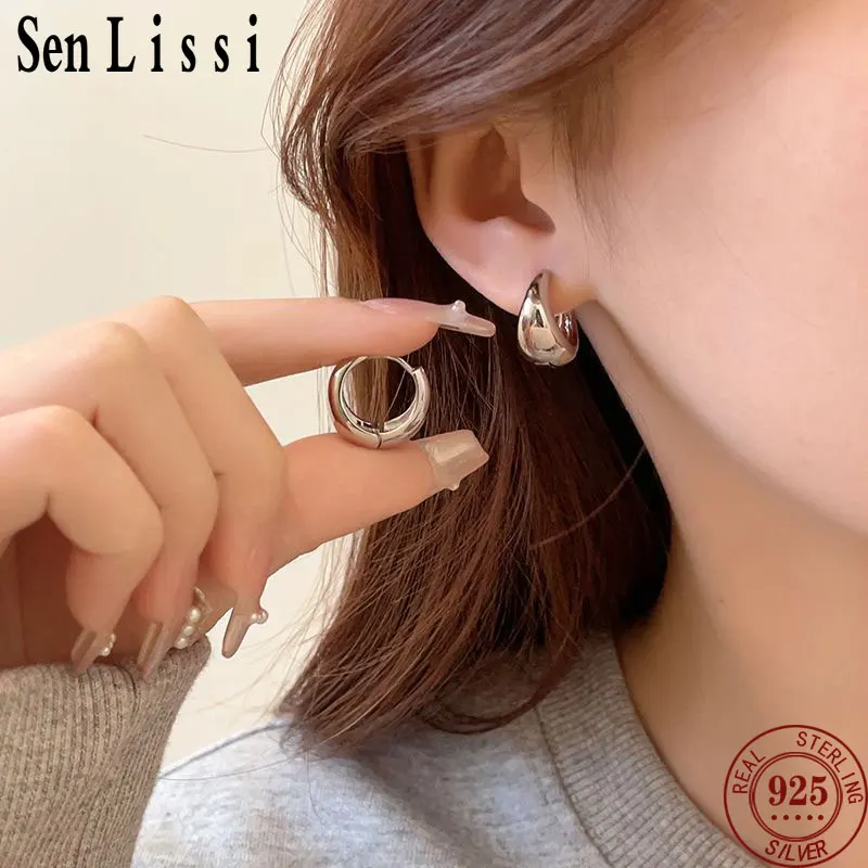 

Senlissi- New Fashion Women's Water droplets Earrings 18K Yellow Gold Plated 925 Sterling Silver Earrings Jewelry Christmas Gift
