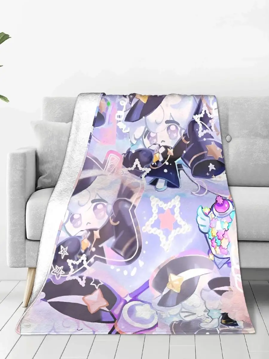 Cookie Run Kingdom Plush Flannel Throw Blanket for Kids Soft Warm Bedroom Bedspread Custom Quality