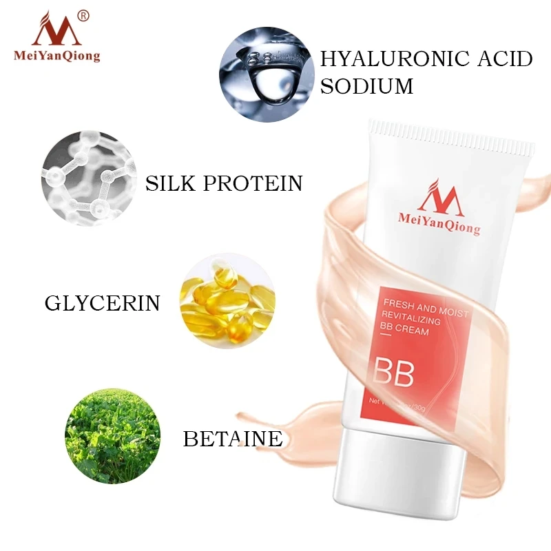 MeiYanQiong Fresh Rejuvenating Moisturizing BB Cream Face Concealer Sunscreen Oil Control Oil Firming Skin