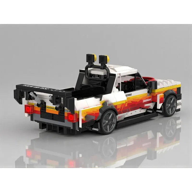 รถแข่งความเร็วสูง รุ่น MOC ตัวต่อเลโก้ สีขาวแดง รถสปอร์ตซีดาน แบบโมดูลาร์ เทคโนโลยี ของเล่นประกอบสำหรับเด็ก ของขวัญวันหยุด