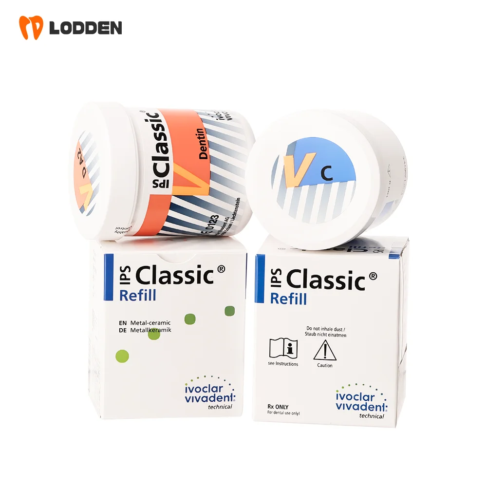 الأسنان Ivoclar الكلاسيكية Dentin vivadent IPS Classic V 100 جرام مادة السيراميك المعدنية مسحوق البورسلين مواد مختبر الأسنان