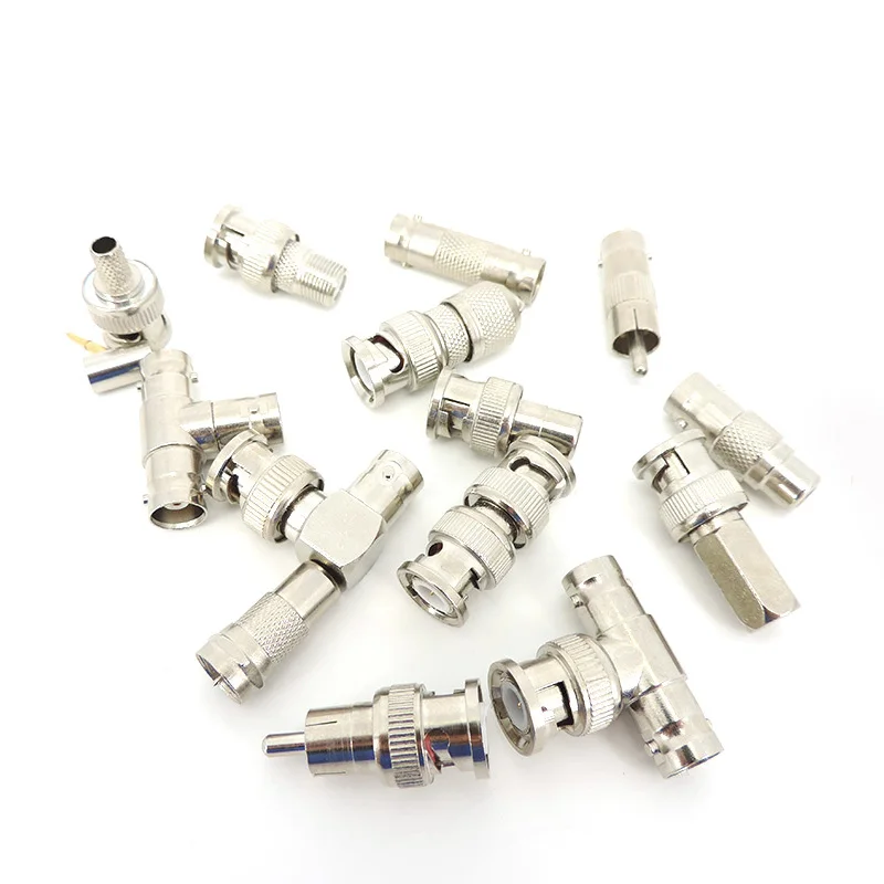 5pcs BNC adapter male to female three-way BNC RF connector two-way Converter  for CCTV J17