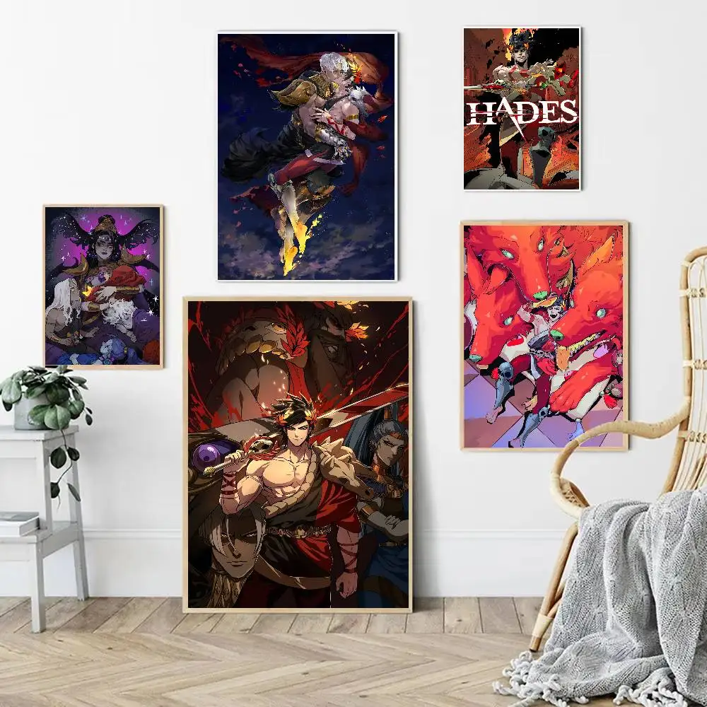 GAME Hades Funny Cute Cartoon Posters Prints Canvas Painting Wall Art Picture Living Room Home Decor