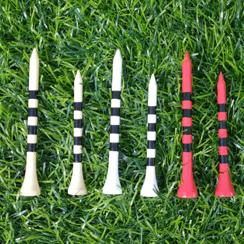 Kaiersn 50 peças camisetas de golfe profissionais de bambu 5x mais fortes que camisetas de madeira para ferros drivers híbridos perfeitos para prática e jogo