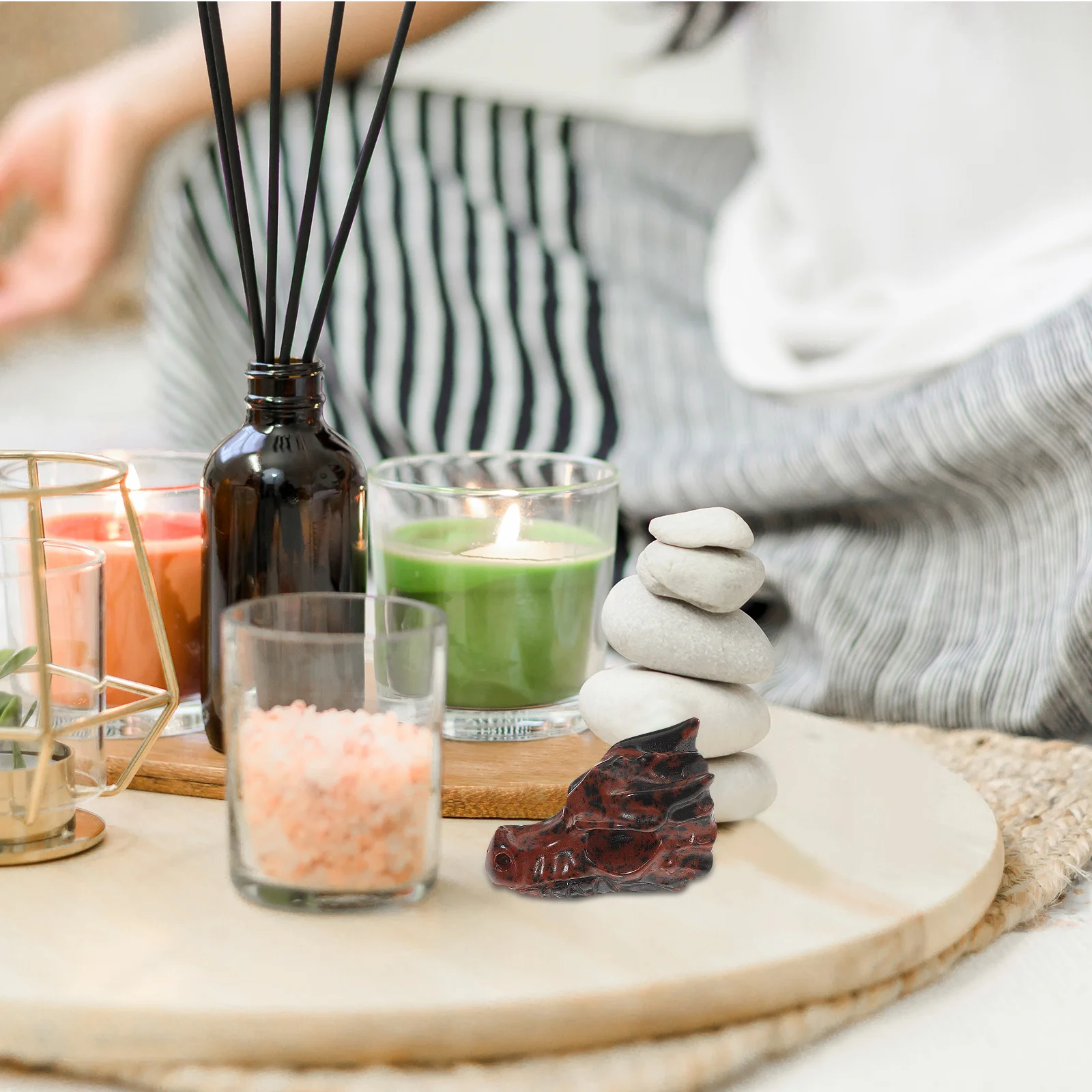 

Dragon Skull Ornament Unique Desktop Sculpture For Home Office Decor Living Room Skull Ornament Supplies