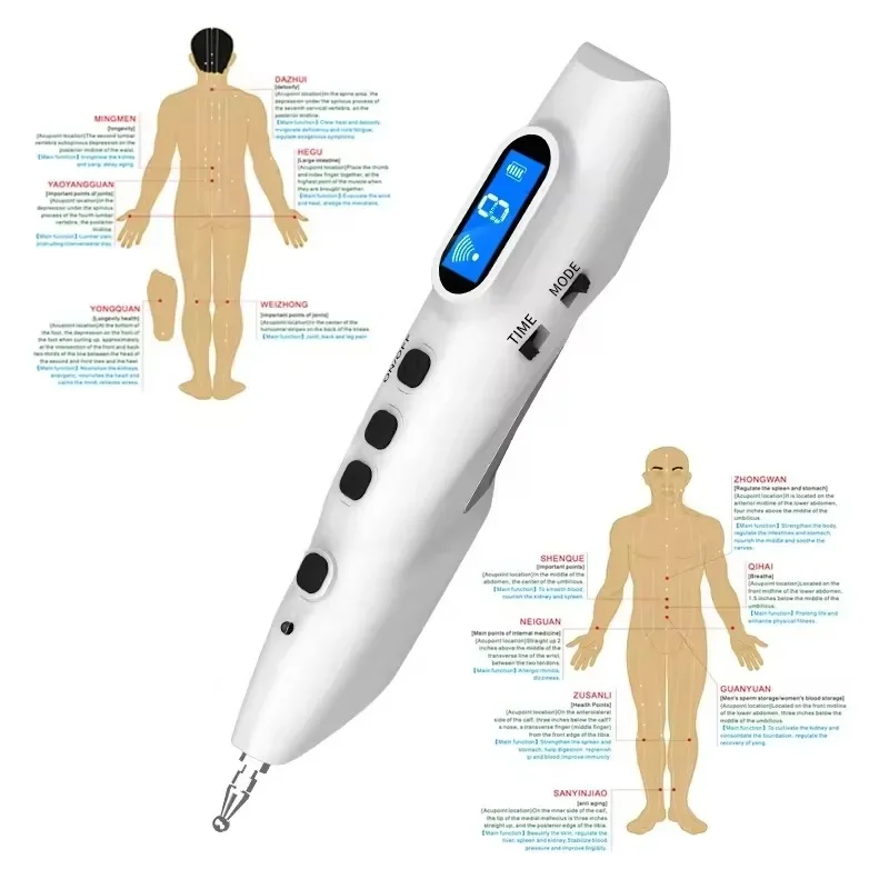 Home salon use physiotherapy meridian energy electronic acupuncture pen point detector