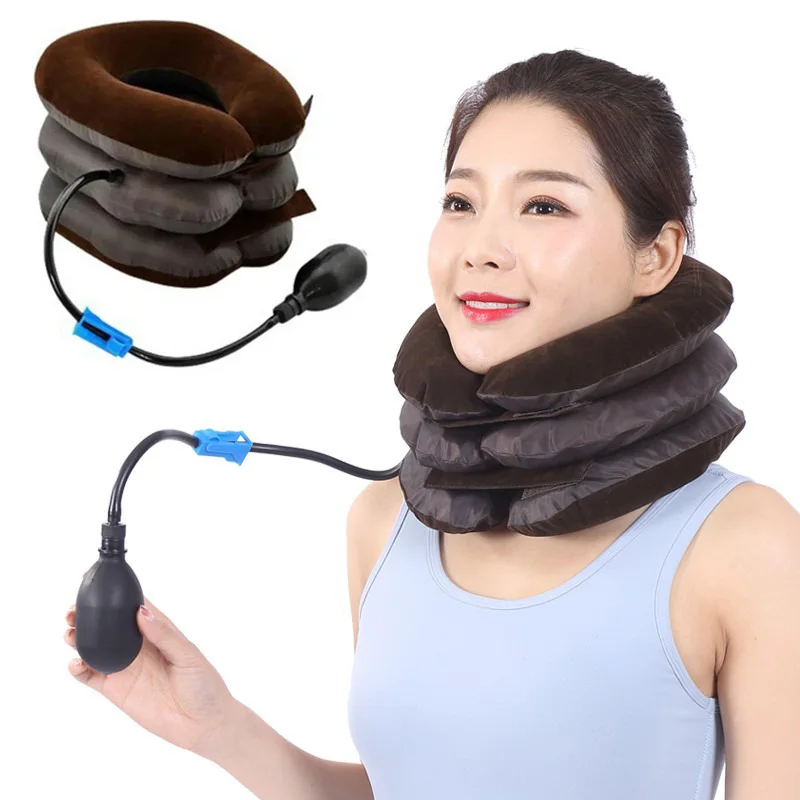 Cervical Neck Traction Medical Correction Device Cervical Support Posture Corrector Neck Stretcher Relaxation Inflatable Collar