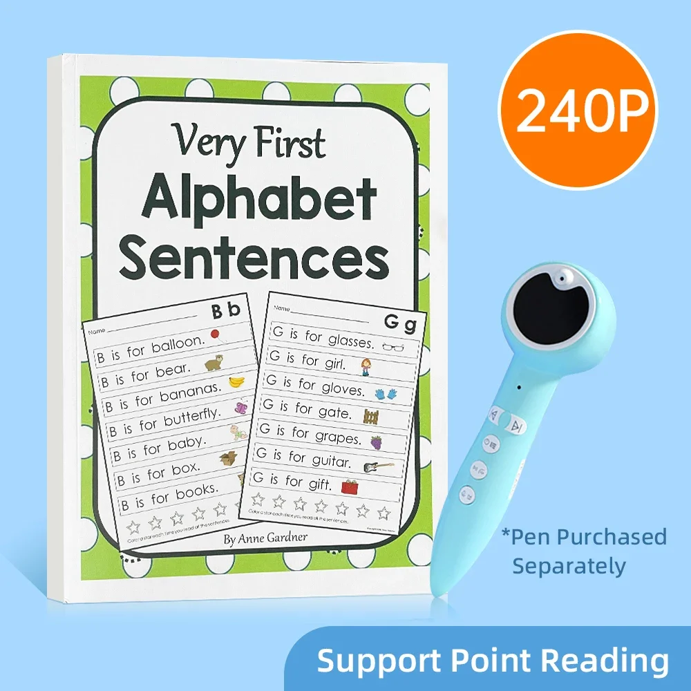 

My Very First Alphabet Sight Word Sentence In English Kids Practice Workbook Reading Comprehension Books baby learning books