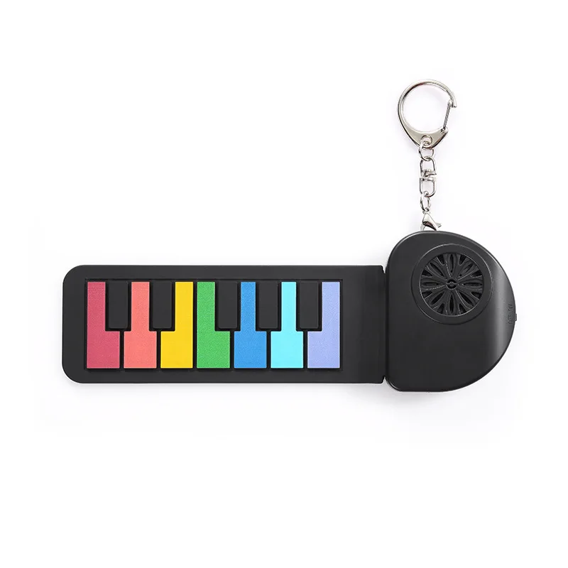 

Rainbow Mini Roll Up Electronic Piano Desktop Practice Musical Instrument Silicone Foldable Hand Piano Keyboard Art Decoration