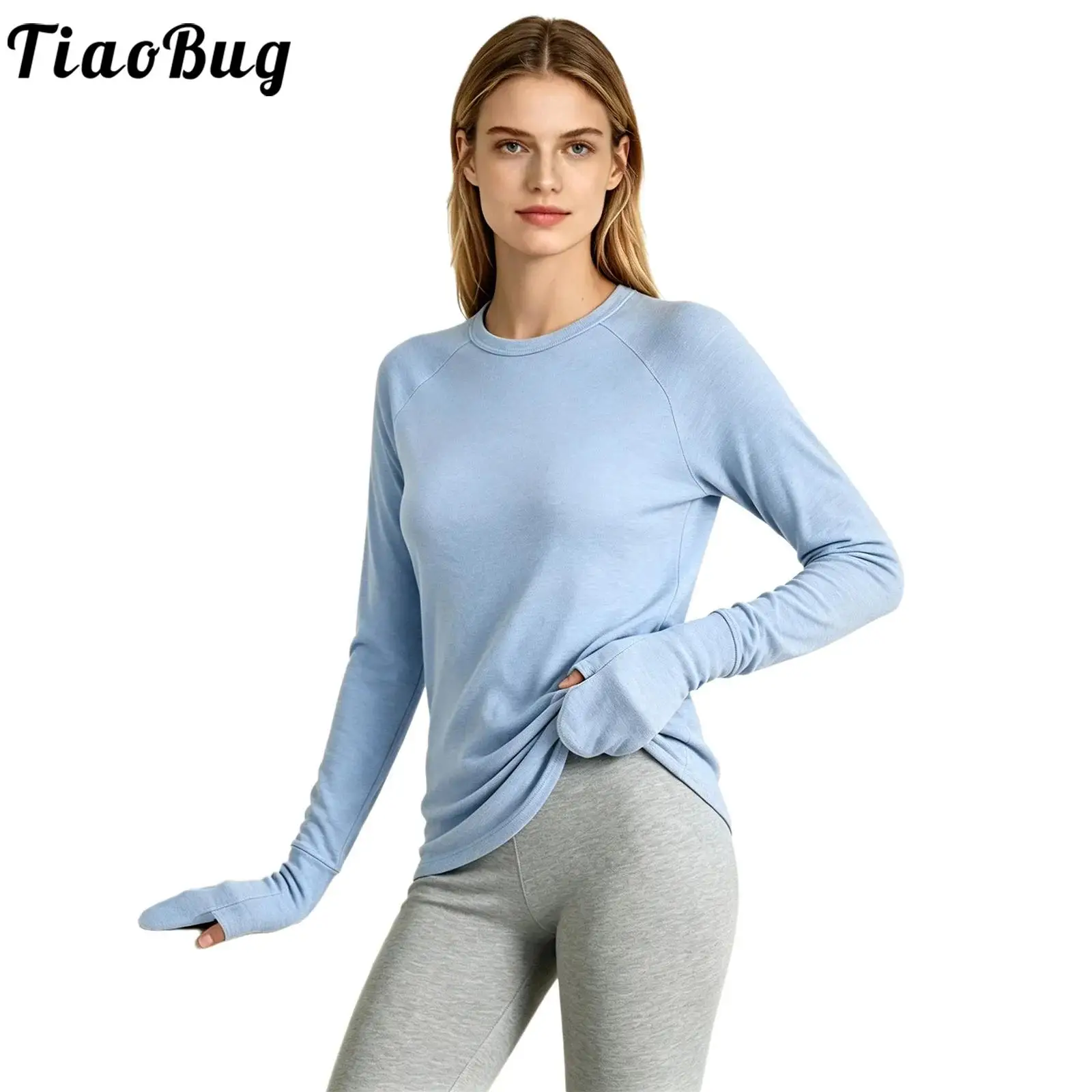 Women Anti-scratch Adaptive T-shirt for Nursing Home Long Sleeves with Stay-on Scratch Mitts Blouse Top Special Need Clothes