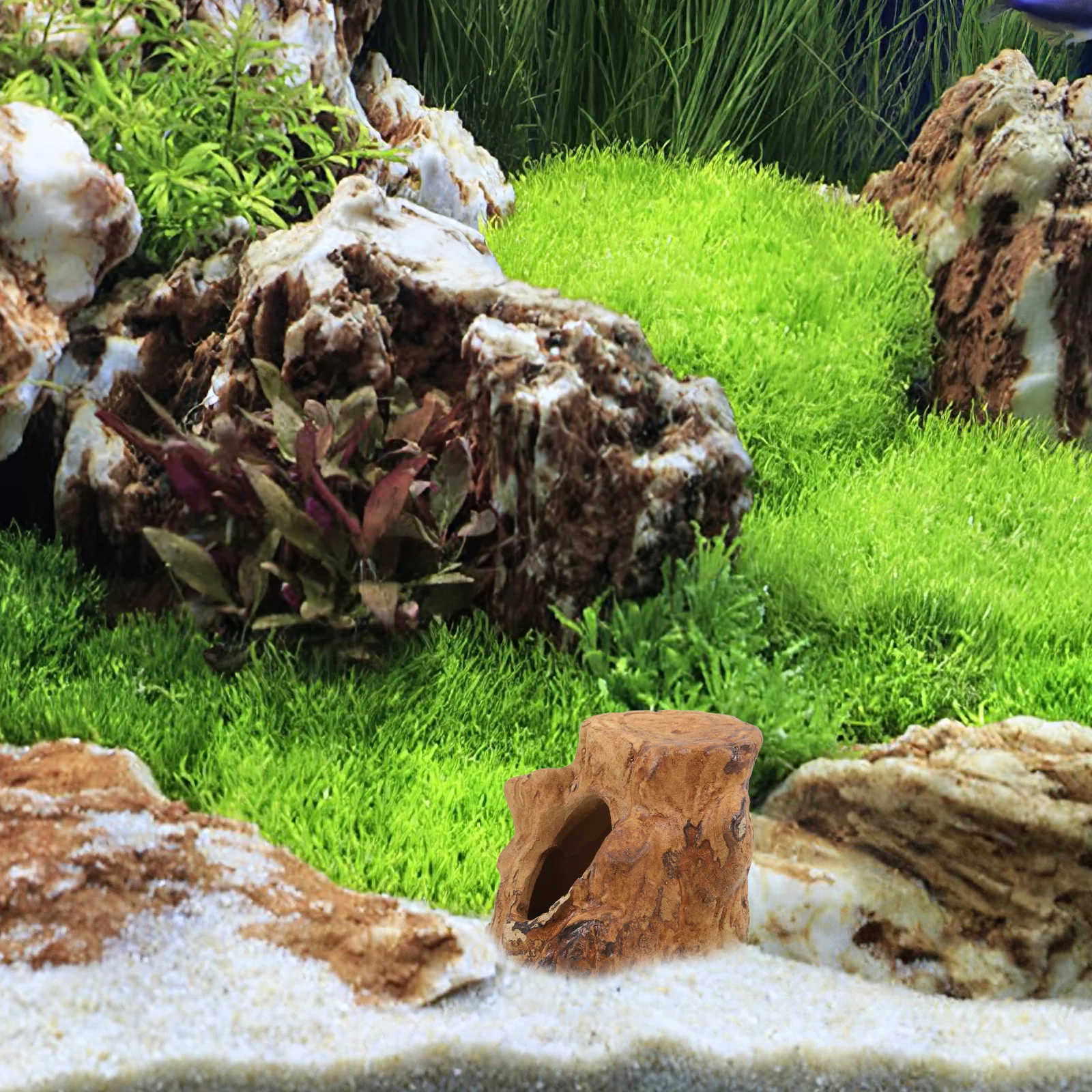 

Ceramic Aquarium Hideout Natural Rock Cave Shelter For Fish Shrimp Turtle Breeding Safe Fish Tank Decorations Pet Supplies