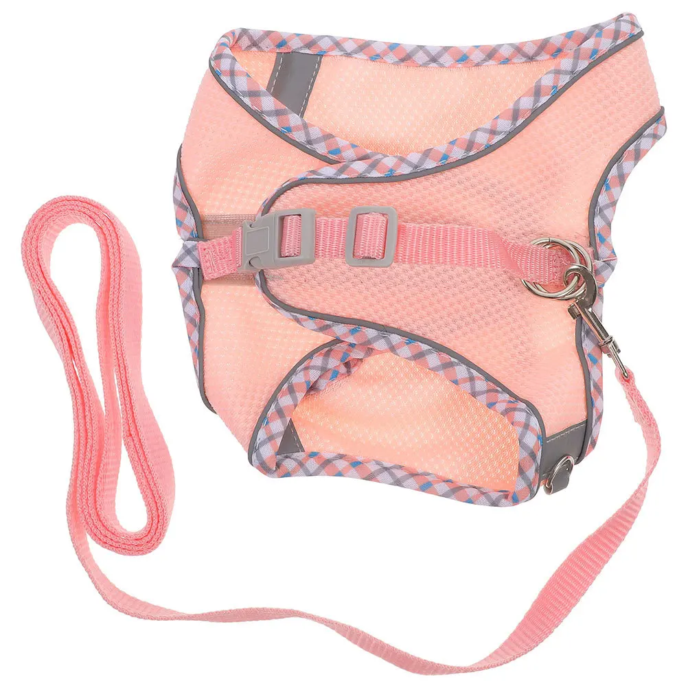 

1 set Dog Harness Leash Set Lightweight Wear-Resistant Pet Puppy Harness For Small Large Dogs Outdoor Walking Training Portable