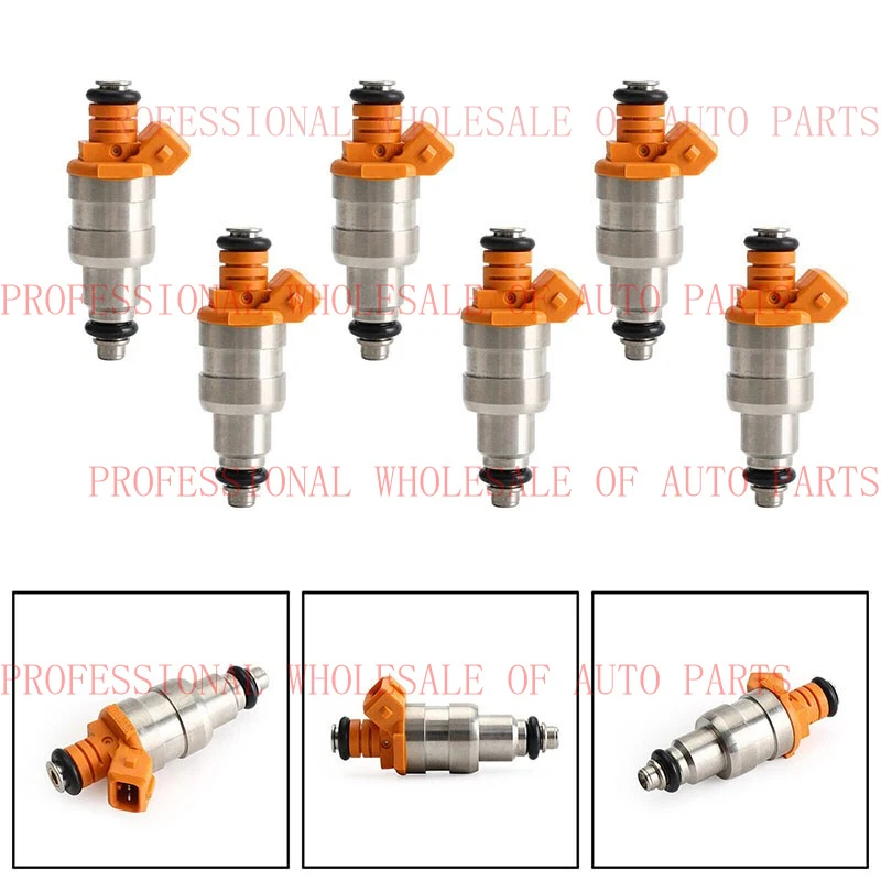 V+ V+ 6Pcs Fuel Injector 33007127 53003956 For Wrangler Cherokee YJ 1987-1998 I6 4.0L