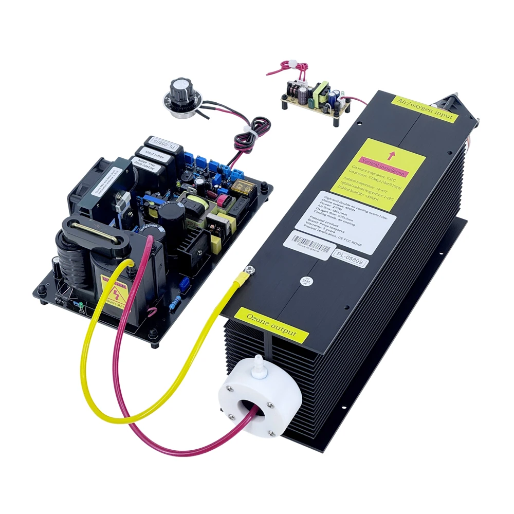 CE FCC ROHS 40 جرام/ساعة قابل للتعديل أنبوب الكوارتز مجموعة مولد الأوزون أجزاء مولد الأوزون الصناعية المحمولة