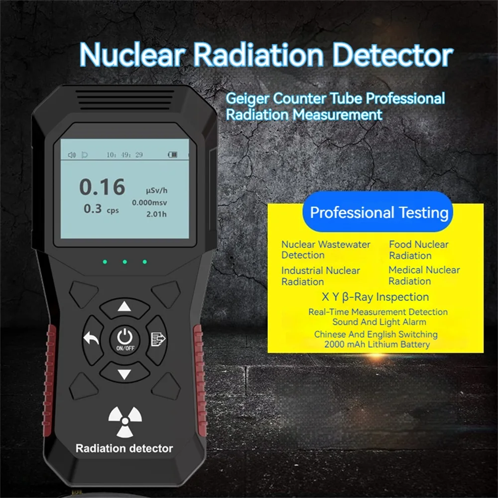 

FY803 Handheld Geiger Counter Nuclear Radiation Detector Rechargeable X Y β Ray Electromagnetic Radiation Tester Dosimeter