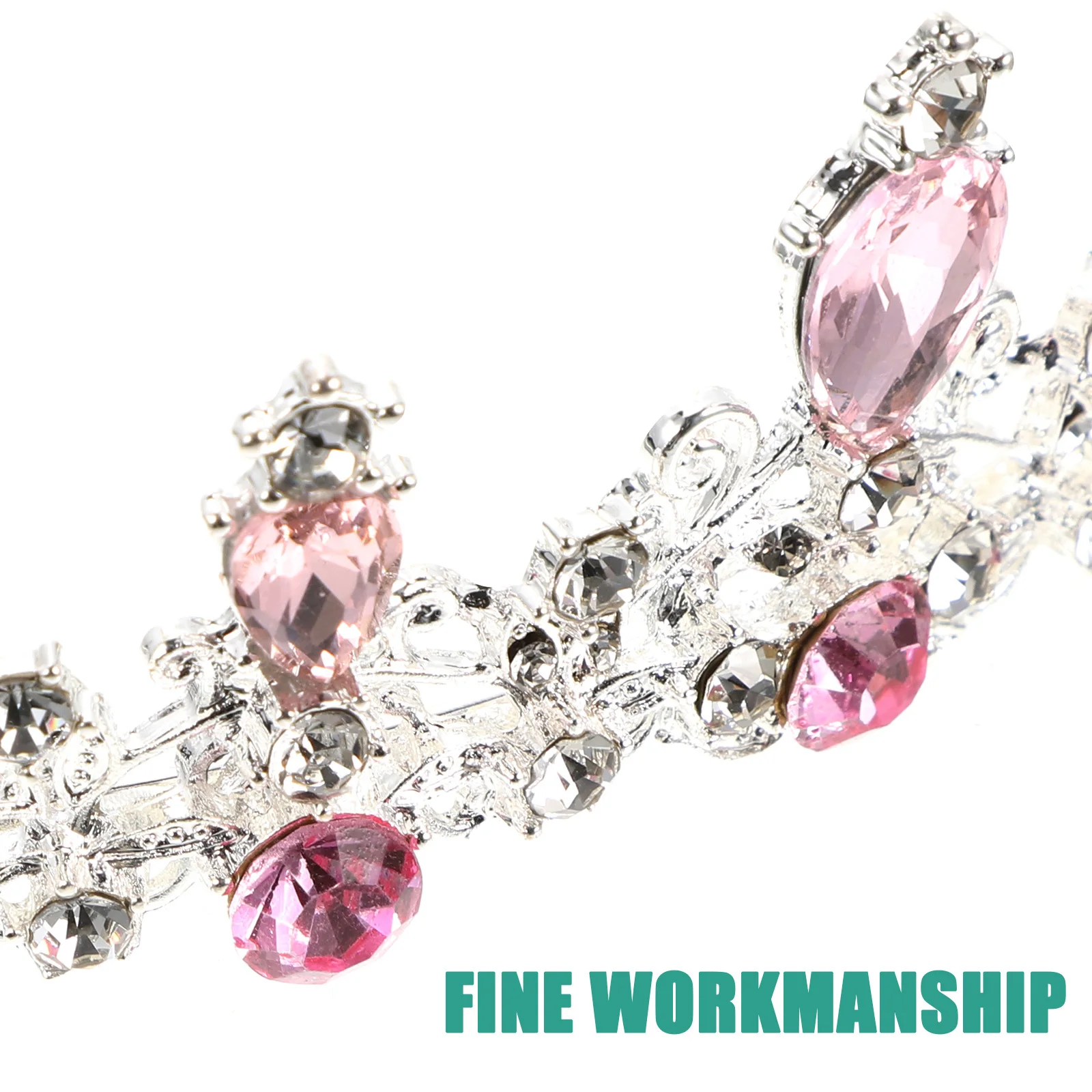 

Crown Wedding Headdress Bridal Hair Accessories Tiara Rhinestone Headband Bride Decor Elegant Charm Long Wear