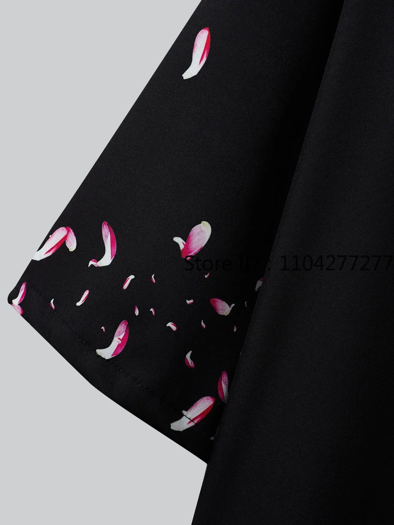 سترة يابانية تقليدية مطبوعة بزهر الكرز كيمونو للرجال والنساء سترة كيمونو سوداء هاراجوكو ملابس الشاطئ