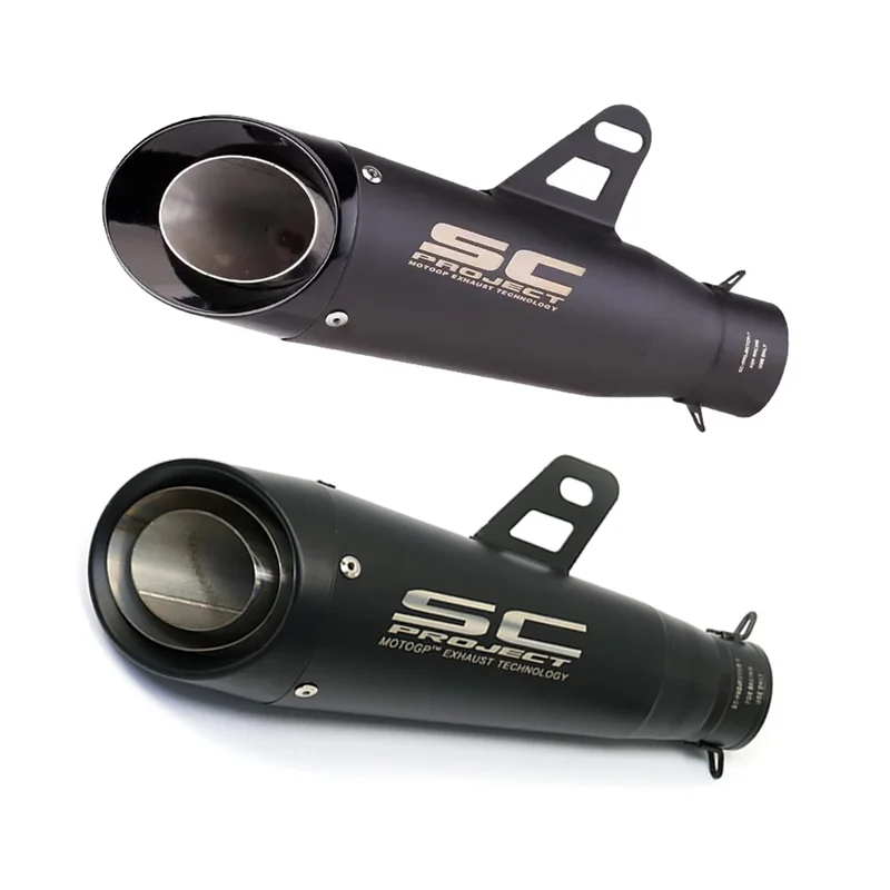 Czarny tłumik motocyklowy 51 mm Sc Z400 Z250 Z300 Zx10 Mt0709 R25 R3 R6 Pasuje do Kawasaki Ninja Honda Yamaha Two-Stroke