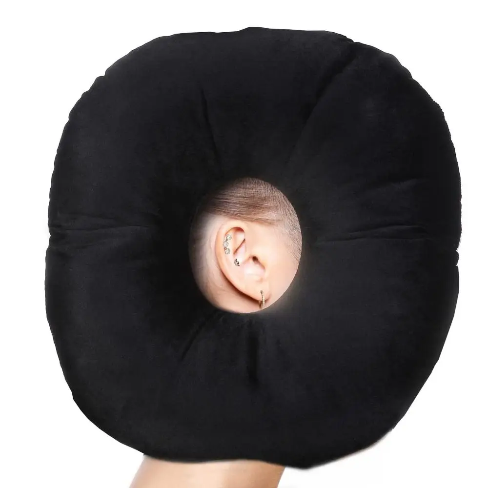 Cotton Filling Ear Piercing Pillow Ergonomic Portable Pillow with Ear Hole Breathable Comfortable Earring Pillow
