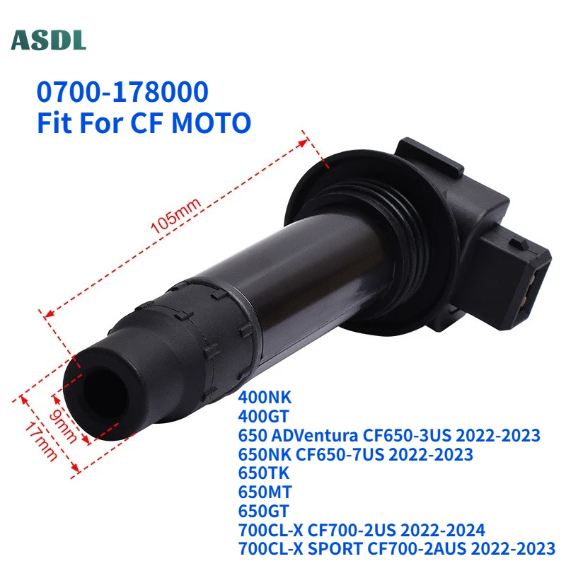

Motorcycle Ignition Coil Spark Plug High Pressure Cap For CF MOTO 400NK 400GT 650 ADVentura CF650 650NK 650 TK MT GT 700CL-X