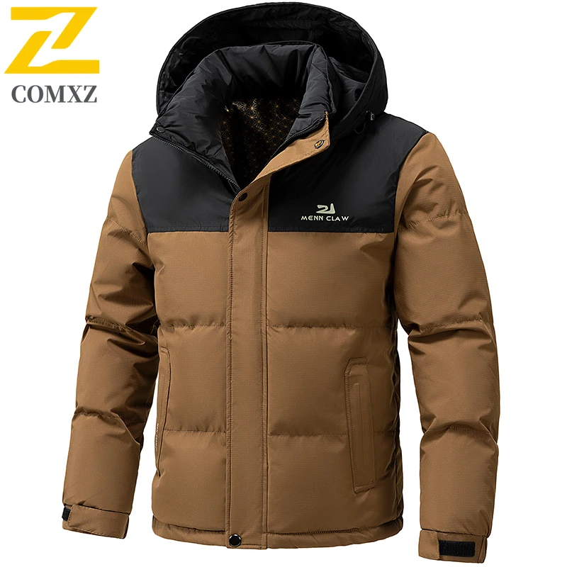 

Men's Winter Luxury Jacket Puffer New 2025 Fashion Thick Graphene Cold-proof Padded Jacket Male Casual Snow Warm Hooded Parkas