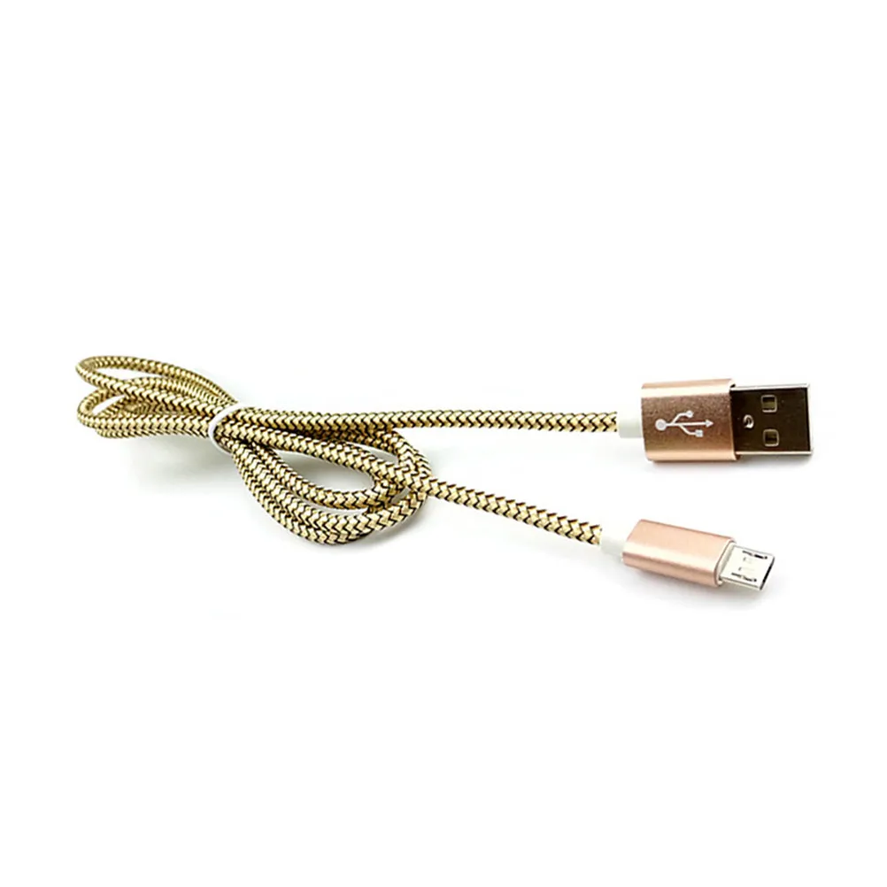 Micro USB Nylon Braided Data Sync Charging Cable for Phones Tablets Fast Charging