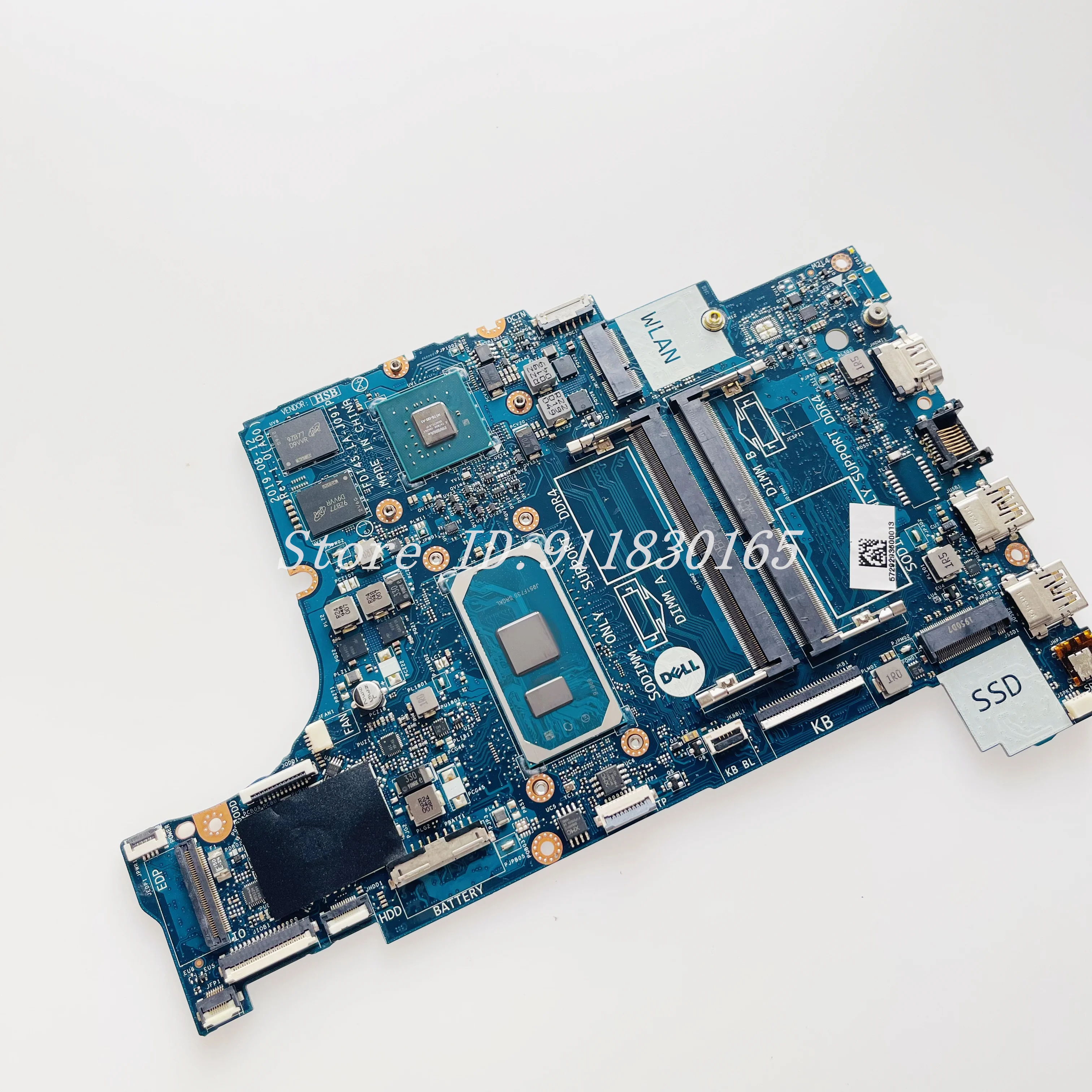 Imagem -05 - Placa-mãe Portátil para Dell Inspiron 3493 3593 5493 5593 I51035g1 I7-1065g7 Cpu Mx230 Gpu Ddr4 Cn035vmp Fdi45 La-j091p