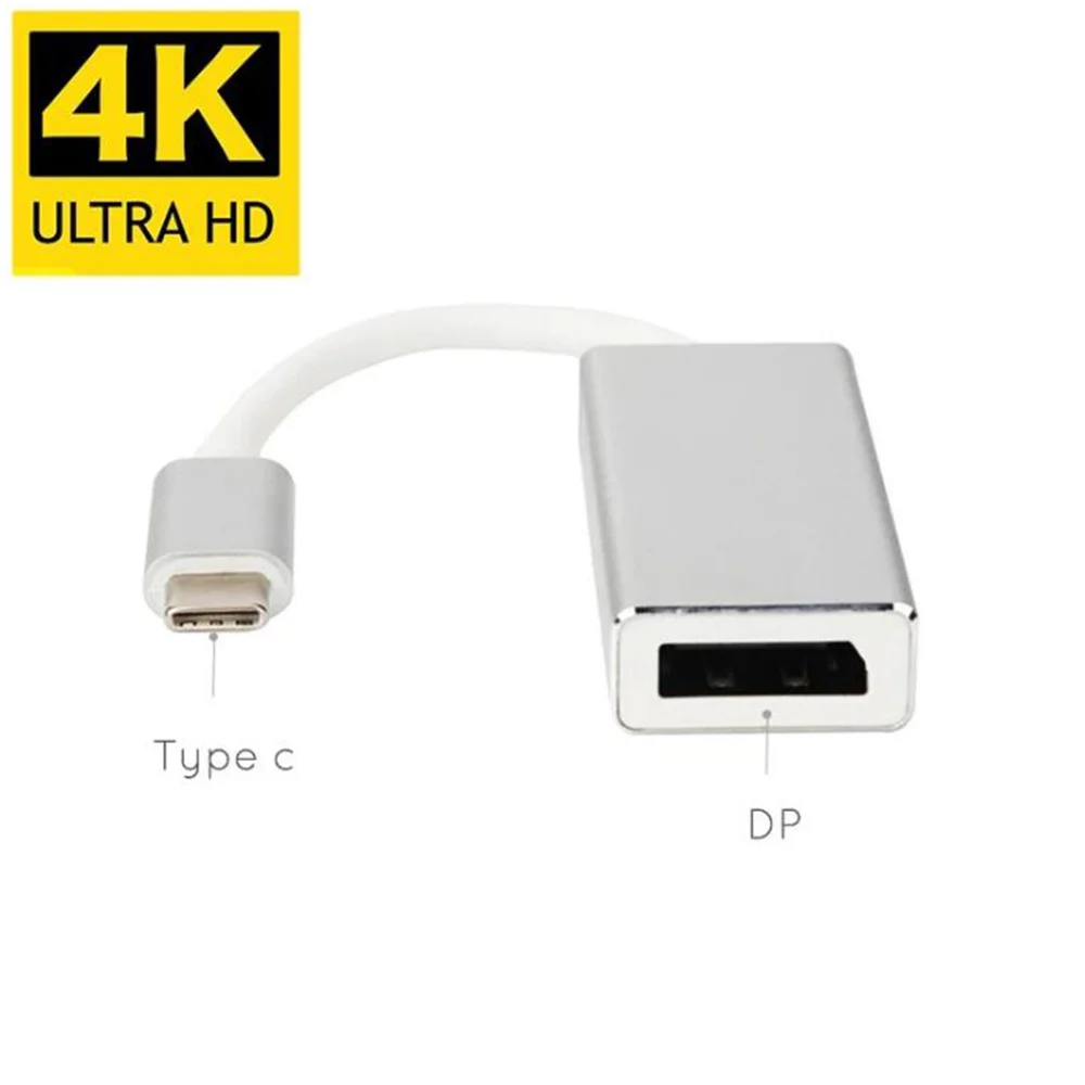 USB C إلى محول DisplayPort ، USB ، نوع C إلى DP يدعم المحول 4K UHD ، P