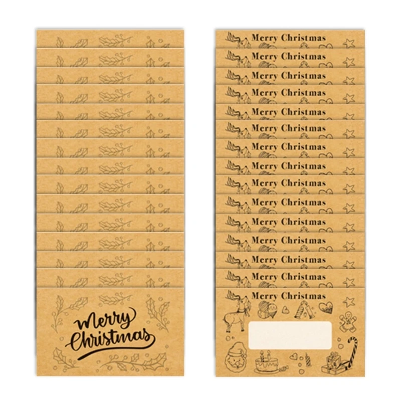  30Pcs Christmas Gift Cards Creative Scratch Off Tickets with Surprise Reveal