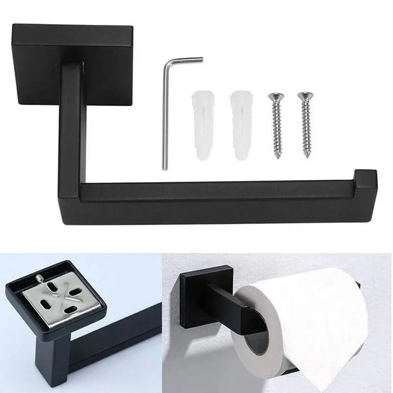 

1set Caravan Toilet Paper Roll Holder Wall Mount Towel Rack Bathroom Square Rack Stand Caravan Camper Accessories Storage Rack