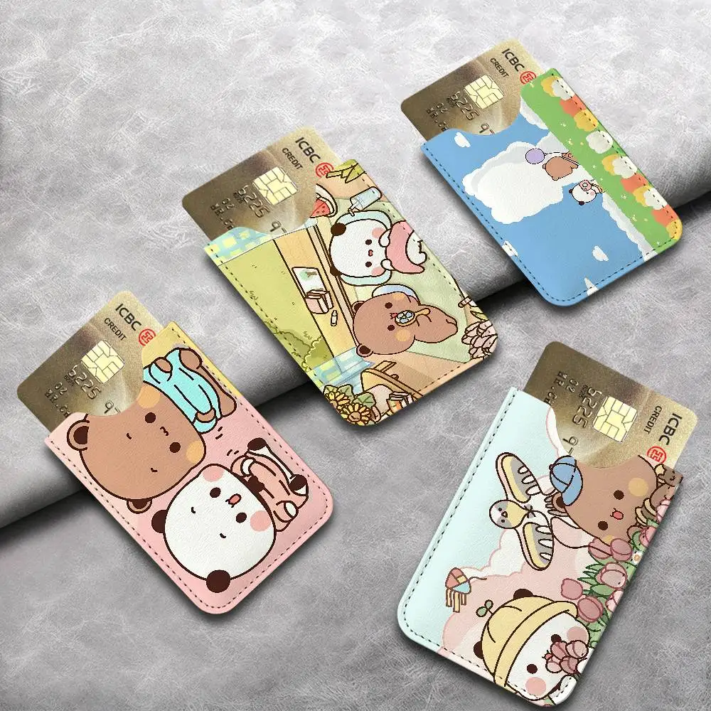 BuBu And DuDu Card Protect Credit Bank Card Holder Case Slim Wallet Protector for Men Travel Shopping